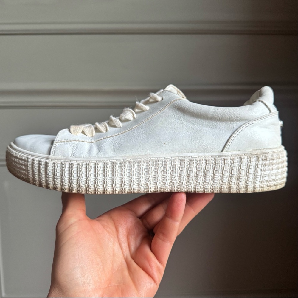 Steve Madden White Platform Sneakers